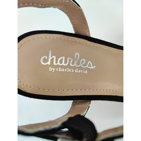 Charles David Women's Lambert Black Wedge Heel Sandals Size 7.5M US - Picture 8 of 10